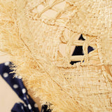 BOW LACE HOLLOW STRAW HAT_CWAH1430