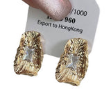 PERSONALIZED HIGH END IRREGULAR PLEATED EARRINGS_CWAJE1323