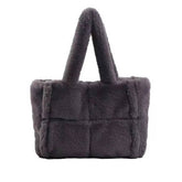 FAUX RABBIT FUR TOTE BAG WOMEN LARGE HANDBAG_CUAB00603
