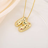 CREATIVE GLOSSY COLORFUL LETTER PENDANT NECKLACE_CWMM5877