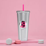 DOUBLE LAYER PORTABLE PLASTIC STRAW DIAMOND CUP_CWMM0978