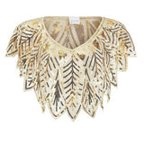 BEADED SEQUIN CAPELET VINTAGE EVENING WRAP_CWMM8957