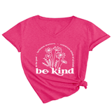 Women Summer T-Shirt Elegan V-Neck Style_Cwtts1542