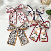 2024 New Style Bow Floral Striped Scarf_Cwasc0711