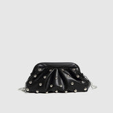 STUDDED DUMPLING CLUTCH CHAIN SHOULDER BAG_CWAB5711