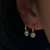 GOLD PLATED TITANIUM SINGLE ZIRCON DROP EARRINGS_CWAJE5012
