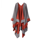 SOLID COLOR DOUBLE SIDED CAPE SHAWL OUTER CAPE_CWASC2130