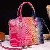 CLASSY CROCODILE PATTERN TOP HANDLE BAG_CWAB0572
