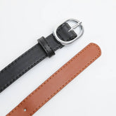 Womens Belt With Simple Silver Buckle Decoration_Cwmm0766