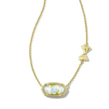 NEW RETRO GOLD BOW FLOWER NECKLACE FOR WOMEN_CWMM3758