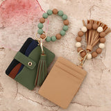 SILICONE BEAD BRACELET KEYCHAIN WITH ID WALLET_CUAB00446