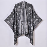 DOUBLE SIDED JACQUARD CARDIGAN SHAWL_CWASC0952