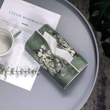 NEW CANGLING GREEN LEATHER TISSUE BOX CAR MOUNT_CWMM2257