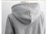 Solid Color Fashion Extended Back Hoodie Woman
