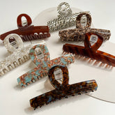 Large Brown Acetate Claw Clip Retro Chic Style_Cwaha6003