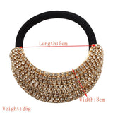METALLIC RHINESTONE ELASTIC HAIR TIE FOR WOMEN_CWAHA6173