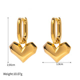 SIMPLE LOVE SHAPED PENDANT EARRINGS JEWELRY_CWAHA0896
