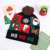 CHRISTMAS LED LIGHT GLOWING KNITTED CHRISTMAS HAT_CWAH2314