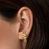 Trendy Chain Link Gold Silver Hoop Earrings