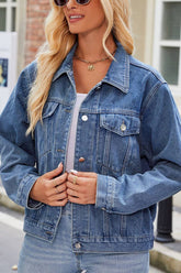 Women Stylish Slim Denim Jacket_Cwjj0080