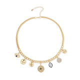 Womens Diamond Relief Small Pendant Necklace