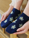 Flower Pattern Casual Ankle Socks_Cwms092