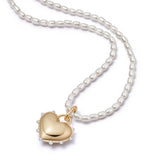 TEMPERAMENT PEARL HEART PENDANT NECKLACE_CWMM5345