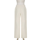 Stylish Warm Lamb Wool Lace-Up Pants