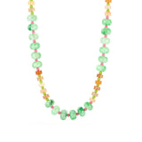 PINK GREEN NATURAL STONE BEADED NECKLACE_CWMM8839
