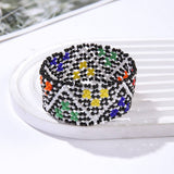 ETHNIC RICE BEAD WOVEN COLORFUL WIDE BRACELET_CWMM3528