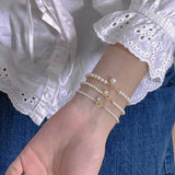 ROUND PEARL SIMPLE DESIGN FASHION BRACELET_CWAJE1667