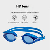 ADULT SILICONE SWIM GOGGLES HD ANTI FOG RACING_CWASG1053