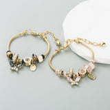 Trendy Diy Butterfly Crystal Alloy Bracelet_Cwmm8486