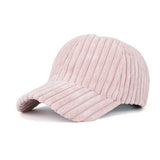 SPRING SUMMER STRIPED CORDUROY BASEBALL CAP CWAH208