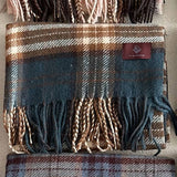 PLAID WOOL SCARF FOR WOMEN COZY WINTER KNIT_CWASC2336