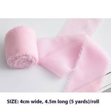 HAND TORN RAW EDGE CHIFFON RIBBON SNOW YARN_CWMM5787