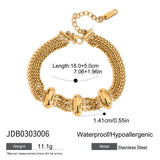 ELEGANT 18K GOLD LAYERED CHAIN BRACELET NO FADE_CWAJE4740