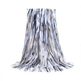 COLOR LINE PRINT SCARF GOLD ACCENT BEACH WRAP_CWASC0686