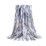 COLOR LINE PRINT SCARF GOLD ACCENT BEACH WRAP_CWASC0686