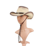RETRO SUN PROTECTION WESTERN COWBOY STRAW HAT_CWAH1196
