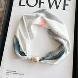 Pearl Magnetic Skinny Silk Neck Scarf_Cwasc03931