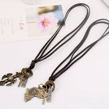 SIMPLE CREATIVE ADJUSTABLE COWHIDE NECKLACE_CWMM4595