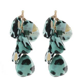 HANDMADE LEOPARD TASSEL EARRINGS BOLD LONG DROPS_CWMM6179