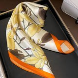 FLORAL TWILL SCARF FOR WOMEN SQUARE VERSATILE_CWASC0560