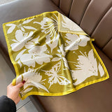 FLORAL SCARF FOR WOMEN ELEGANT GIFT SQUARE WRAP_CWASC0615