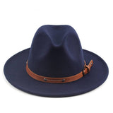 Solid English Woolen Flat Jazz Top Hat