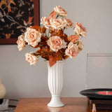 DRIED TONE BURNT EDGE ROSE BOUQUET FOR DECOR_CWMM6577