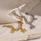 MINIMALIST 18K GOLD STARFISH SHELL CONCH BRACELET_CWAJE4769