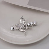 COLD STYLE LIQUID METAL BUTTERFLY ZIRCON HAIRPIN_CWAHA4754