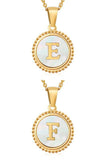 SIMPLE ROUND ALPHABET INITIALS PENDANT NECKLACE_CWAJE215